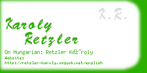 karoly retzler business card